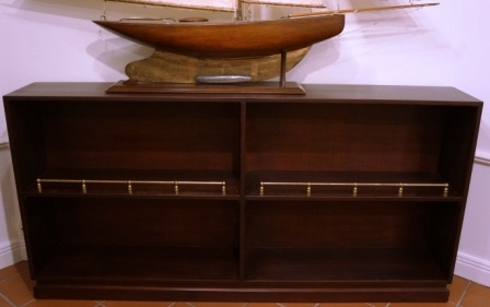 Sideboard in mahogany with brass rails from the liner M/N G. Verdi, shipping company Italia.