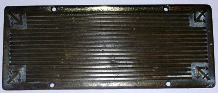 Early 20th century boot scraper in brass from a luxury yacht.