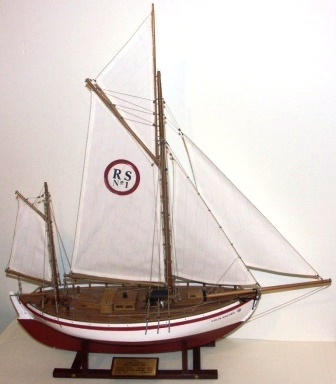 20th century built model depicting the Norwegian Sea Rescue vessel R.S. No 1 COLIN ARCHER. Built in Larvik 1893. Model built by S. Orsman, Scale 1:30.