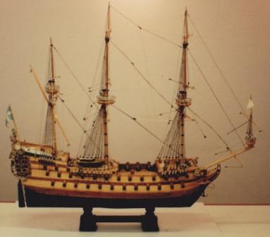 20th century built model depicting a Swedish Royal ship. 