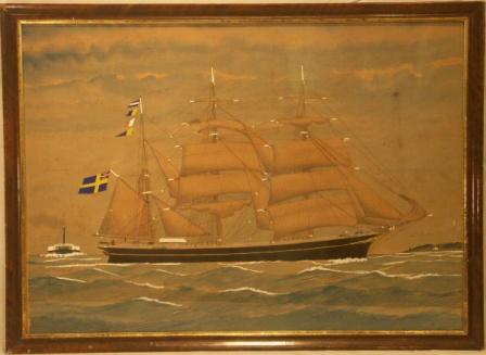 Concoenta. 19th Century Ship Portrait, Watercolour/gouache.