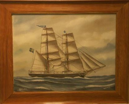 India-Vätö. 20th Century Ship Portrait, Watercolour/gouache.
