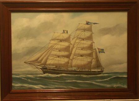 Henrik af Haparanda. 20th Century Ship Portrait, Watercolour/gouache.