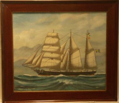 Spekulation-Brantevik. 20th Century Ship Portrait, Watercolour/gouache.