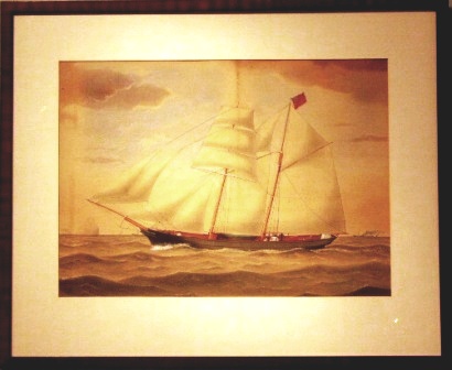The British vessel Return. 19th Century Ship Portrait, Watercolour.