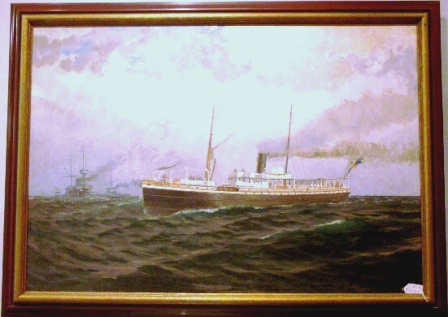 The Swedish passenger ship L. Runeberg. 19th Century oil on canvas. 