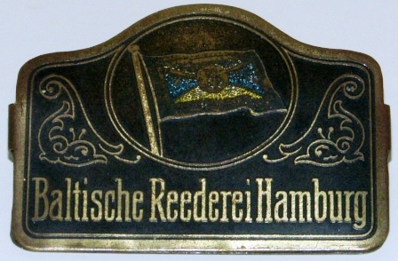 Early 20th century paper/letter clip from German shipping company "Baltische Reederei Hamburg".