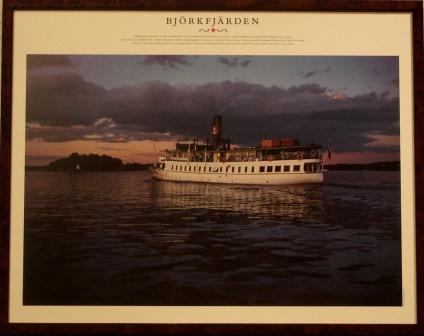 Depicting the Swedish archipelago-steamer BJÖRKFJÄRDEN, built in 1925