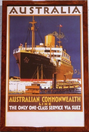Australia Commonwealth Line "The only one-class service via Suez"