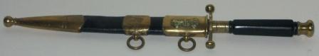 Late 19th century Royal Navy dirk. Marked with initials C.J. 