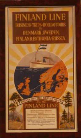 F.Å.A. (Finska Ångfartygs Aktiebolaget) Finland Line, "Travel off the beaten track." 
