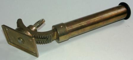 20th century fishing rod holder in solid brass. 