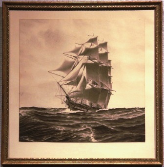 Depicting the FALCON under full sail 