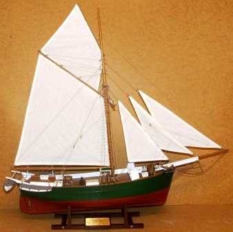 20th century built model depicting the Norwegian GJøA, Roald Amundsens North West passage sloop built 1872. Scale 1:35.
