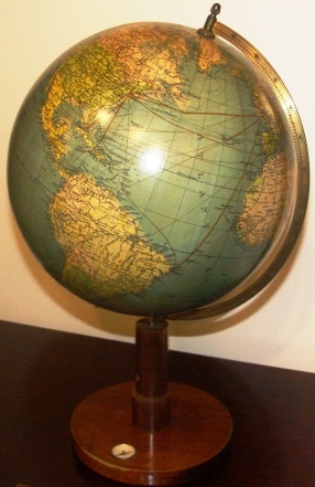 Globe with compass 