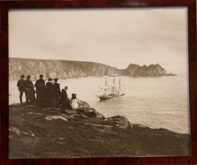 The full-rigged ship GRANITE STATE stranded at Porthcurno 1895 