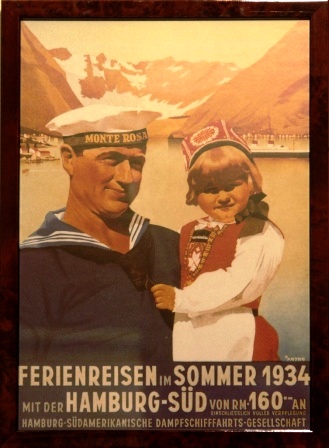 1934 Summer Cruises with Hamburg-Südamerikanische Dampfschifffahrt-Gesellschaft. 