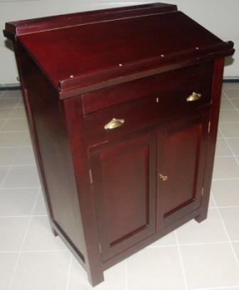 Head-waiters desk in mahogany from M/S Campana 1929. Folding top-leaf, drawer & double door