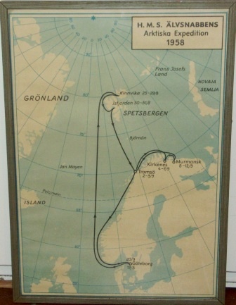 Swedish Navy H.M.S. Älvsnabben's Arctic Expedition in 1958.
