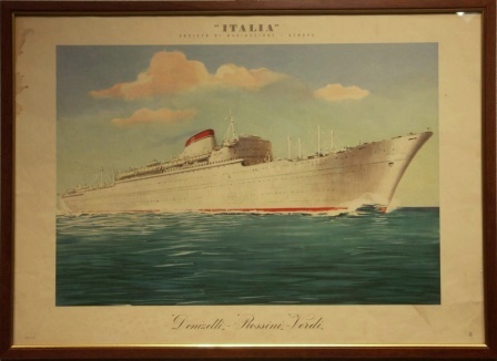 One of the three liners DONIZETTI, ROSSINI & VERDI of the shipping company Italia, Genoa. 
