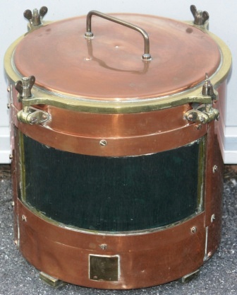 20th century electrified copper starboard light