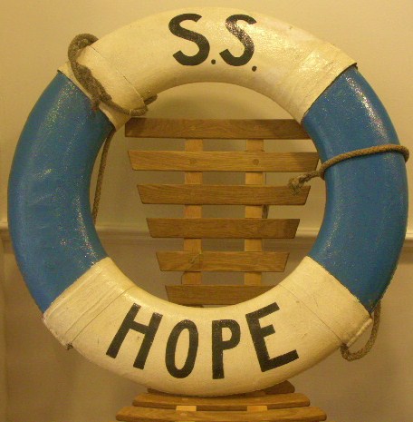 20th century lifebuoy from S/S HOPE