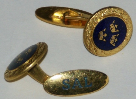 Mid 20th century cuff-links from SAL (Swedish American Line). 