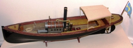 20th century built steam-powered wooden sloop ELIN. Complete with individually built and functional steam engine. 
