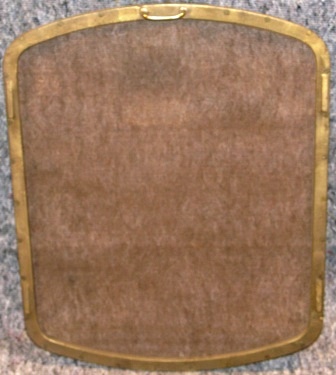 20th century rectangular porthole frame in brass equipped with mosquito net. 