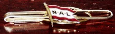 Mid 20th century tie holder from NAL, The Norwegian America Line.