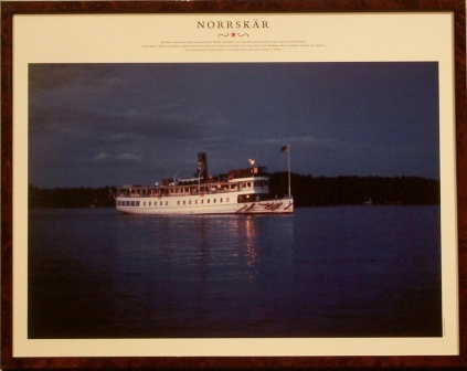 Depicting the Swedish archipelago-steamer NORRSKÄR, built in 1920