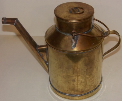 20th century 5 liter brass kerosene can. 