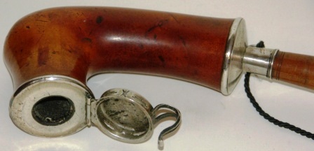 Early 19th century meerschaum pipe with silver lid