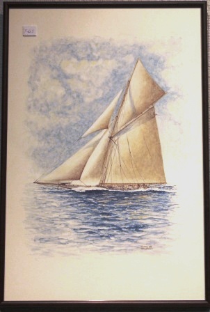 Depicting the racing yacht RELIANCE 1903.