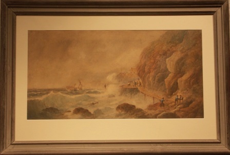 Depicting dramatic sea rescue operation of castaway 