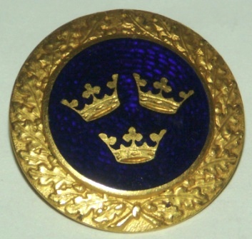 Mid 20th century badge from SAL (Swedish American Line). Made by Sporrong & Co, Stockholm. 