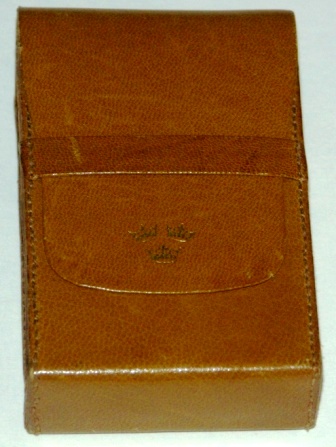 Mid 20th century cigarette case from the SAL (Swedish American Line). Leather imitation. 