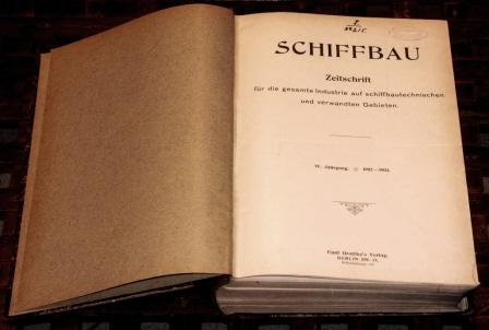 "Schiffbau und Schiffahrt." German literature on shipbuilding and shipping activity. 28 volumes dated between 1902-1930. 