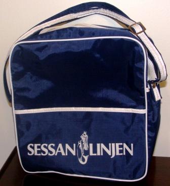 1960's bag in synthetic material from SESSANLINJEN (travelling between Sweden and Denmark)