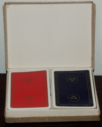 Two sets of 20th century playing cards from the Swedish American Line in original box. 