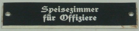 WWII bakelite plate, salvaged from a German Navy vessel. "Speisezimmer für Offiziere".
