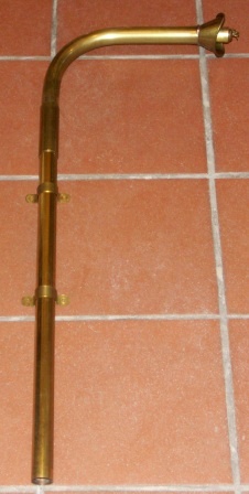 Early 20th century detachable brass speaking/voice tube.