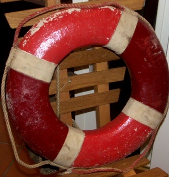 20th century lifebuoy from a private yacht.