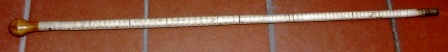 19th century sailor-made walking stick. Made of shark bone. 
