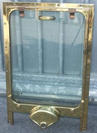 20th century sliding brass ship's window. 