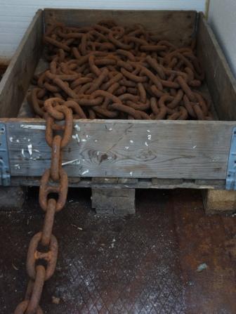 20th century submarine anchor chain.