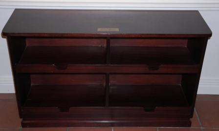 Mahogany sideboard/bookshelf from M/S Hohenfels Hansa Bremen, Norddeutscher Lloyd (NDL).