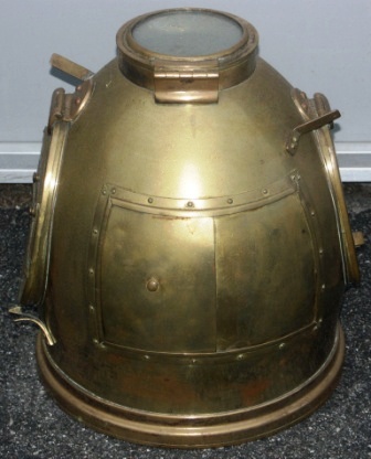 20th century binnacle hood. Made of brass. Manufactured by Rejna Zanardini, Milano Italy. 