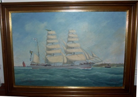 The Swedish three masted barque Danae - Hernösand, Kapten Ulrik Hägglund. 