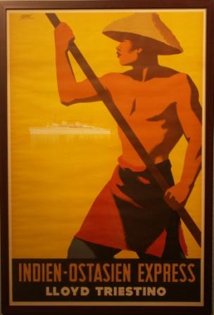 Lloyd Triestino "Indien-Ostasien Express" original poster